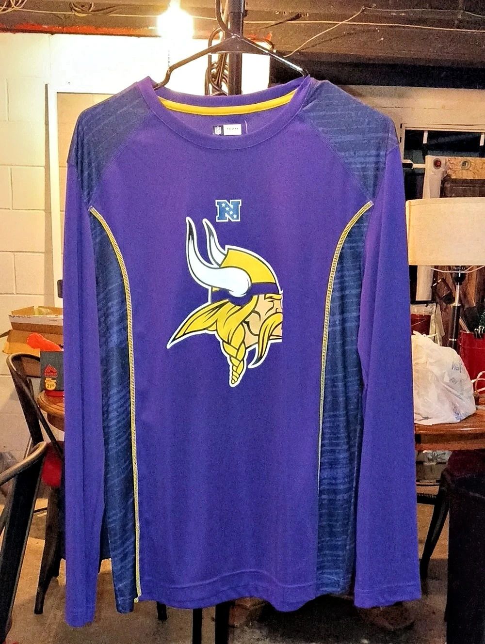 NFL Team Apparel Minnesota Vikings Long Sleeve Jersey Purple Size Medium Like